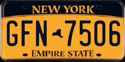 NY license plate GFN7506
