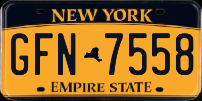 NY license plate GFN7558