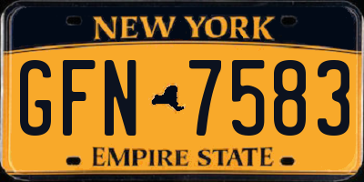 NY license plate GFN7583