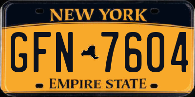 NY license plate GFN7604
