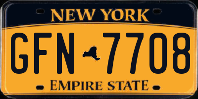 NY license plate GFN7708