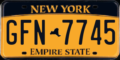 NY license plate GFN7745