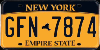NY license plate GFN7874