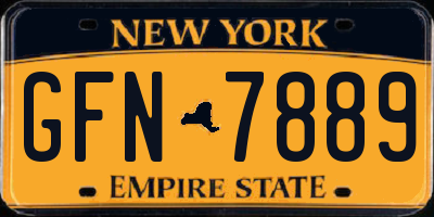NY license plate GFN7889