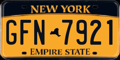 NY license plate GFN7921