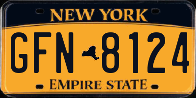 NY license plate GFN8124