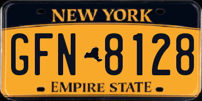 NY license plate GFN8128