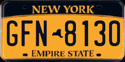 NY license plate GFN8130
