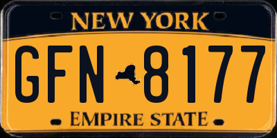 NY license plate GFN8177