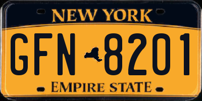 NY license plate GFN8201