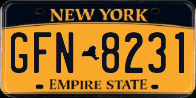 NY license plate GFN8231