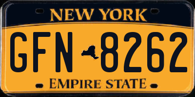 NY license plate GFN8262