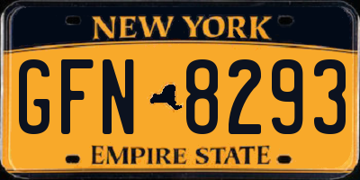 NY license plate GFN8293