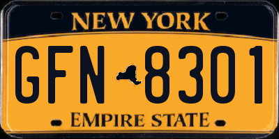NY license plate GFN8301