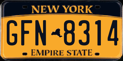 NY license plate GFN8314