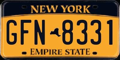 NY license plate GFN8331