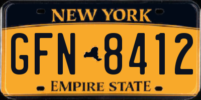NY license plate GFN8412