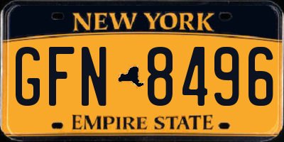 NY license plate GFN8496