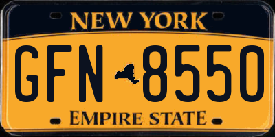NY license plate GFN8550