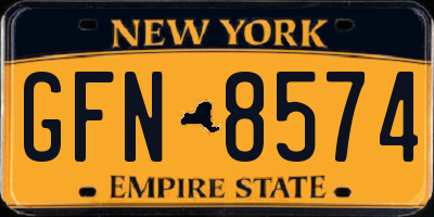 NY license plate GFN8574