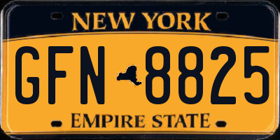 NY license plate GFN8825