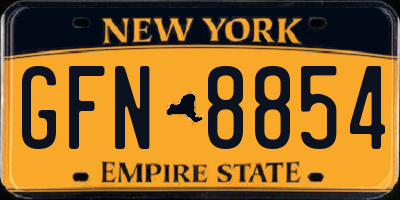 NY license plate GFN8854