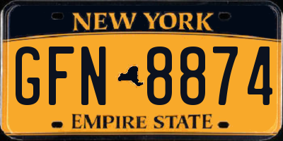NY license plate GFN8874