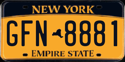 NY license plate GFN8881