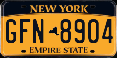 NY license plate GFN8904