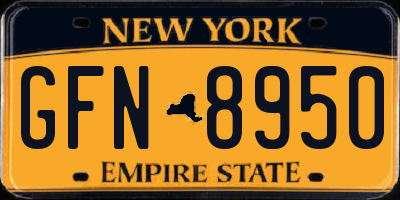 NY license plate GFN8950