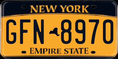 NY license plate GFN8970