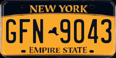 NY license plate GFN9043
