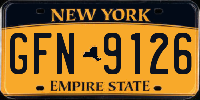NY license plate GFN9126