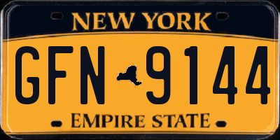 NY license plate GFN9144