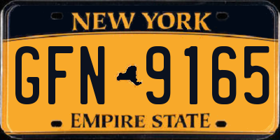 NY license plate GFN9165