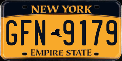 NY license plate GFN9179