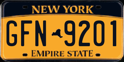 NY license plate GFN9201