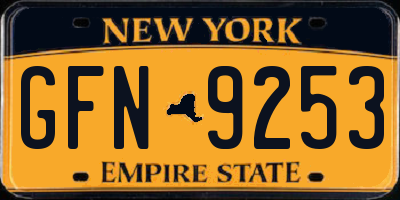 NY license plate GFN9253