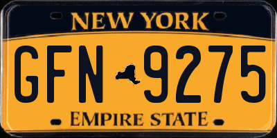 NY license plate GFN9275