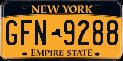 NY license plate GFN9288