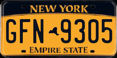 NY license plate GFN9305