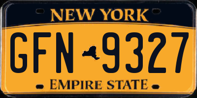 NY license plate GFN9327