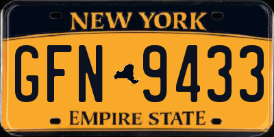 NY license plate GFN9433