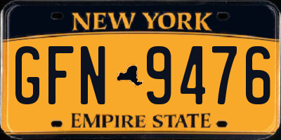 NY license plate GFN9476