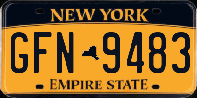 NY license plate GFN9483