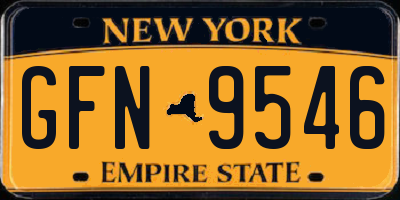 NY license plate GFN9546