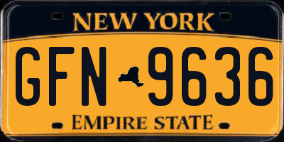 NY license plate GFN9636
