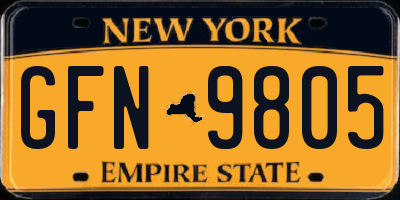 NY license plate GFN9805