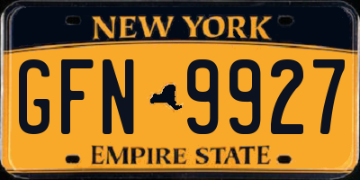 NY license plate GFN9927