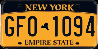 NY license plate GFO1094